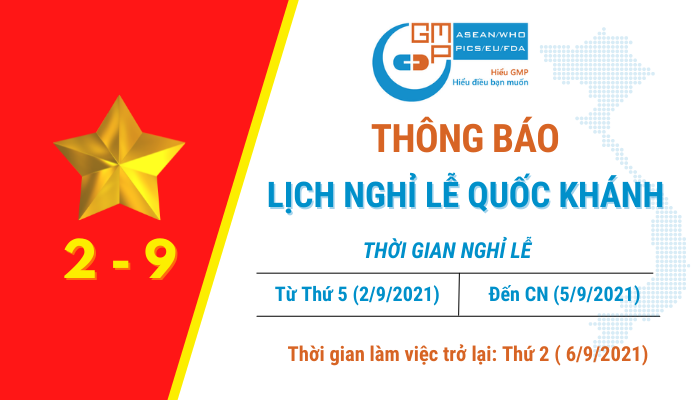 Thông báo lịch nghỉ lễ Quốc Khánh 2/9/2021