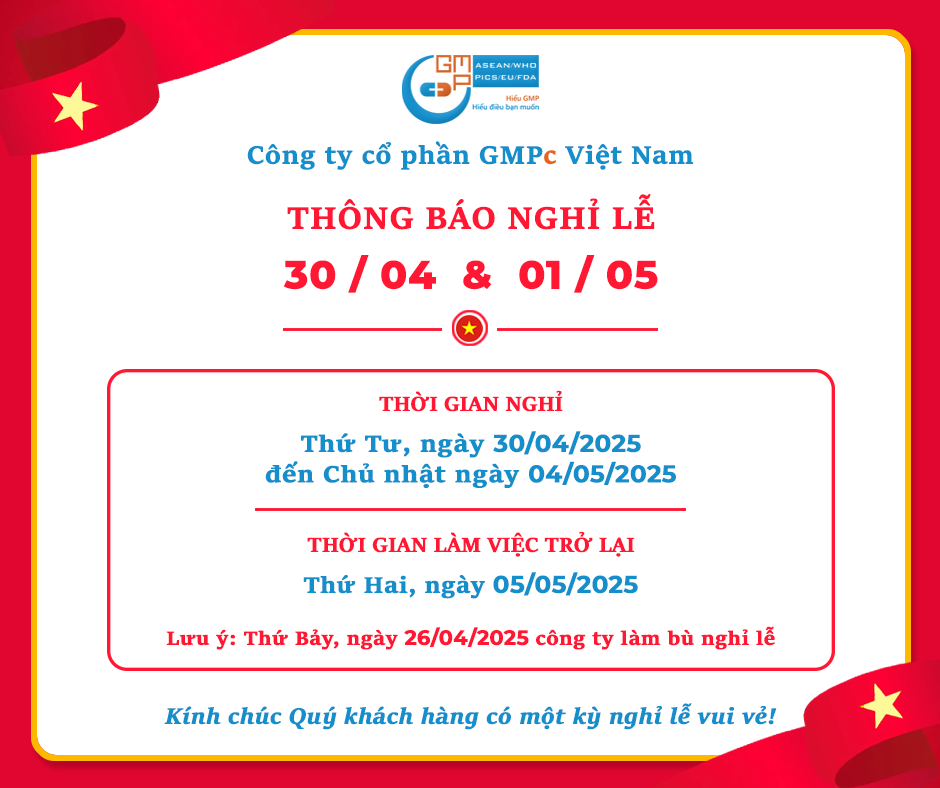 Thông báo lịch nghỉ lễ 30/4 và 1/5 năm 2025