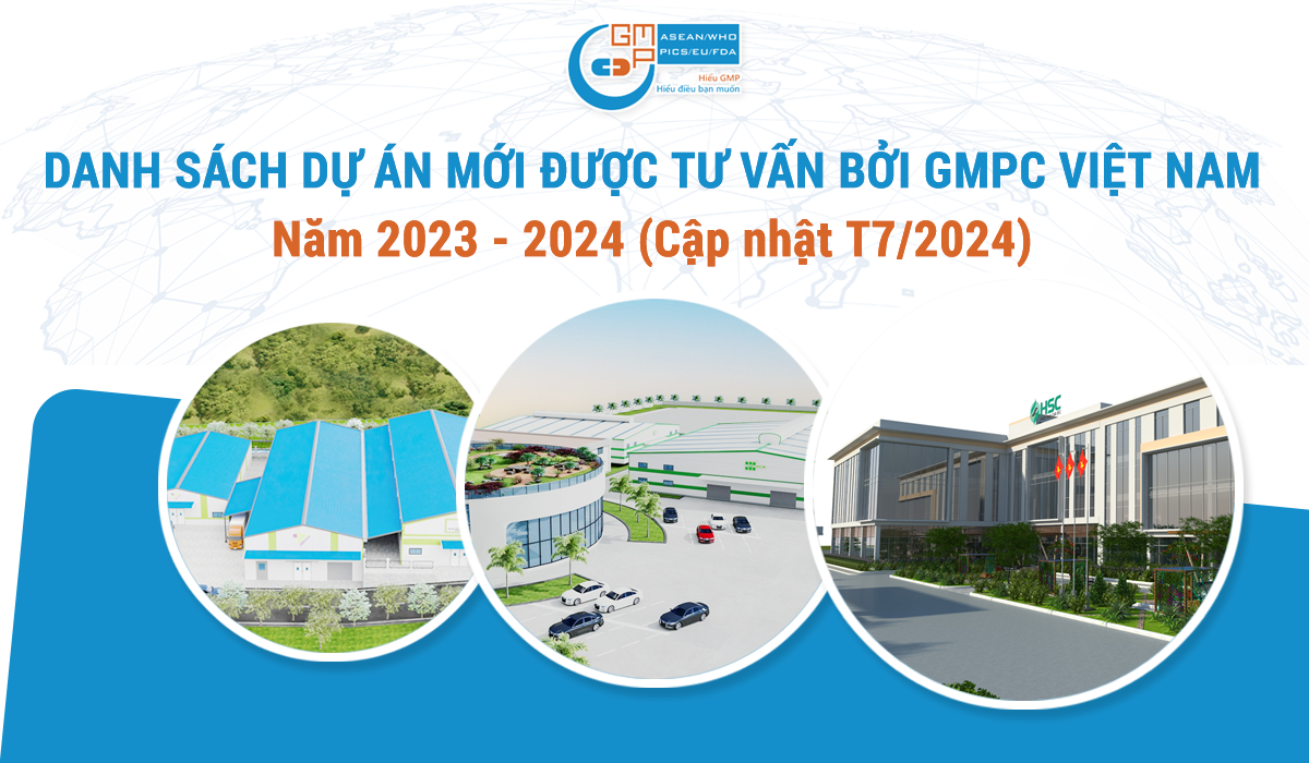 Danh sách 46 Dự án mới tư vấn bởi GMPc năm 2023 - 2024 (Cập nhật Tháng 7/2024)
